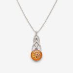 Celtic Round Memorial Cremation Ashes Necklace