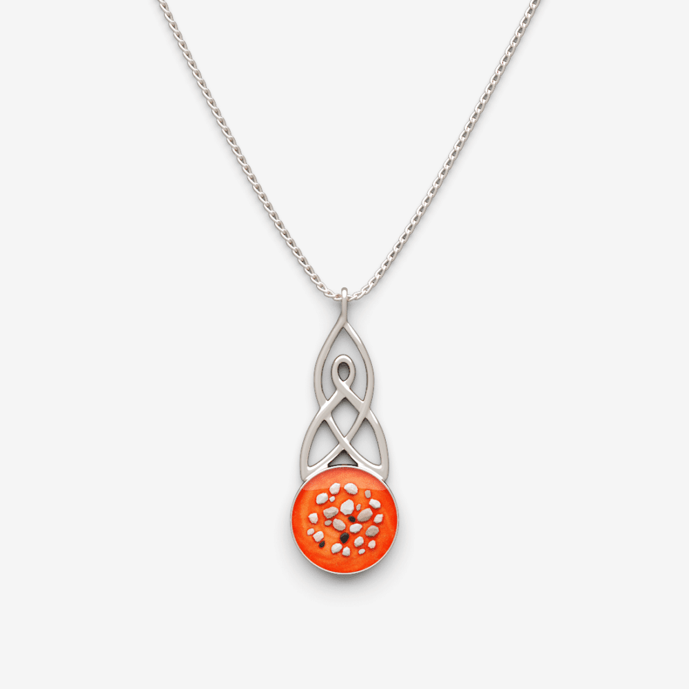 Celtic Round Memorial Cremation Ashes Necklace