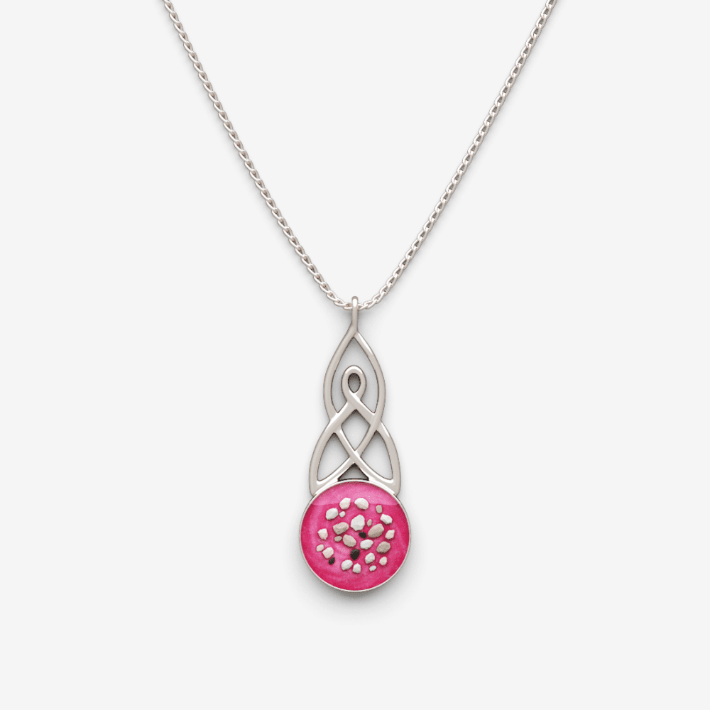 Celtic Round Memorial Cremation Ashes Necklace