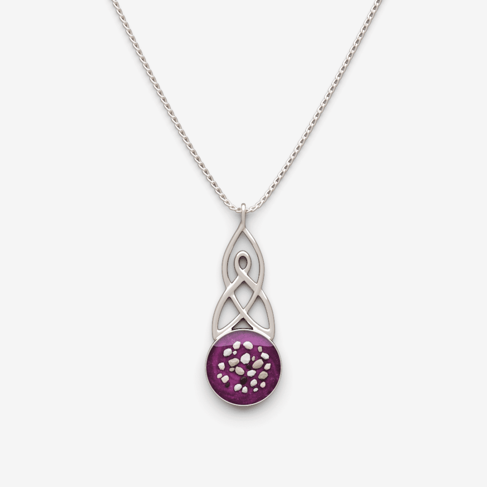 Celtic Round Memorial Cremation Ashes Necklace