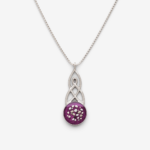 Celtic Round Memorial Cremation Ashes Necklace