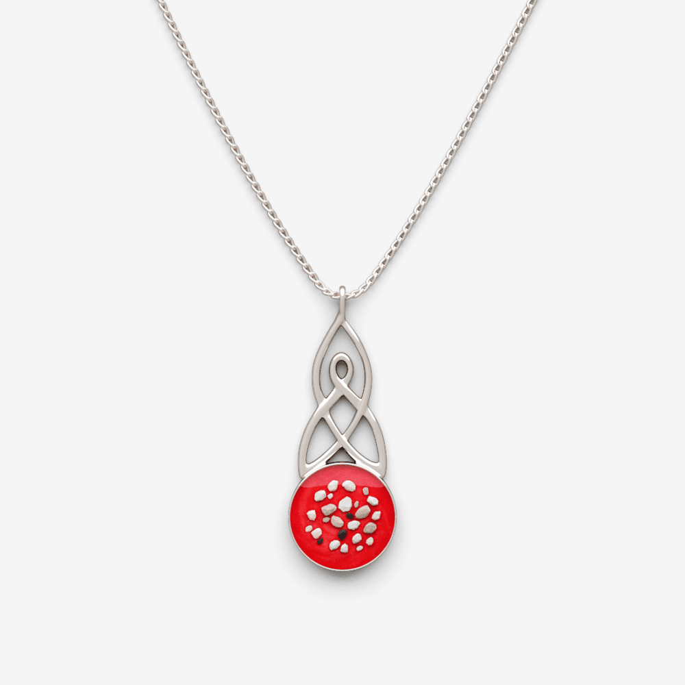 Celtic Round Memorial Cremation Ashes Necklace