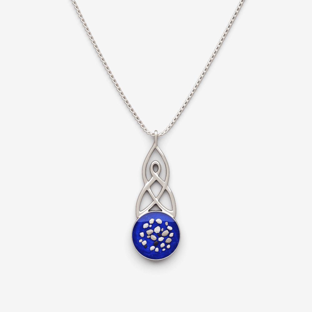 Celtic Round Memorial Cremation Ashes Necklace