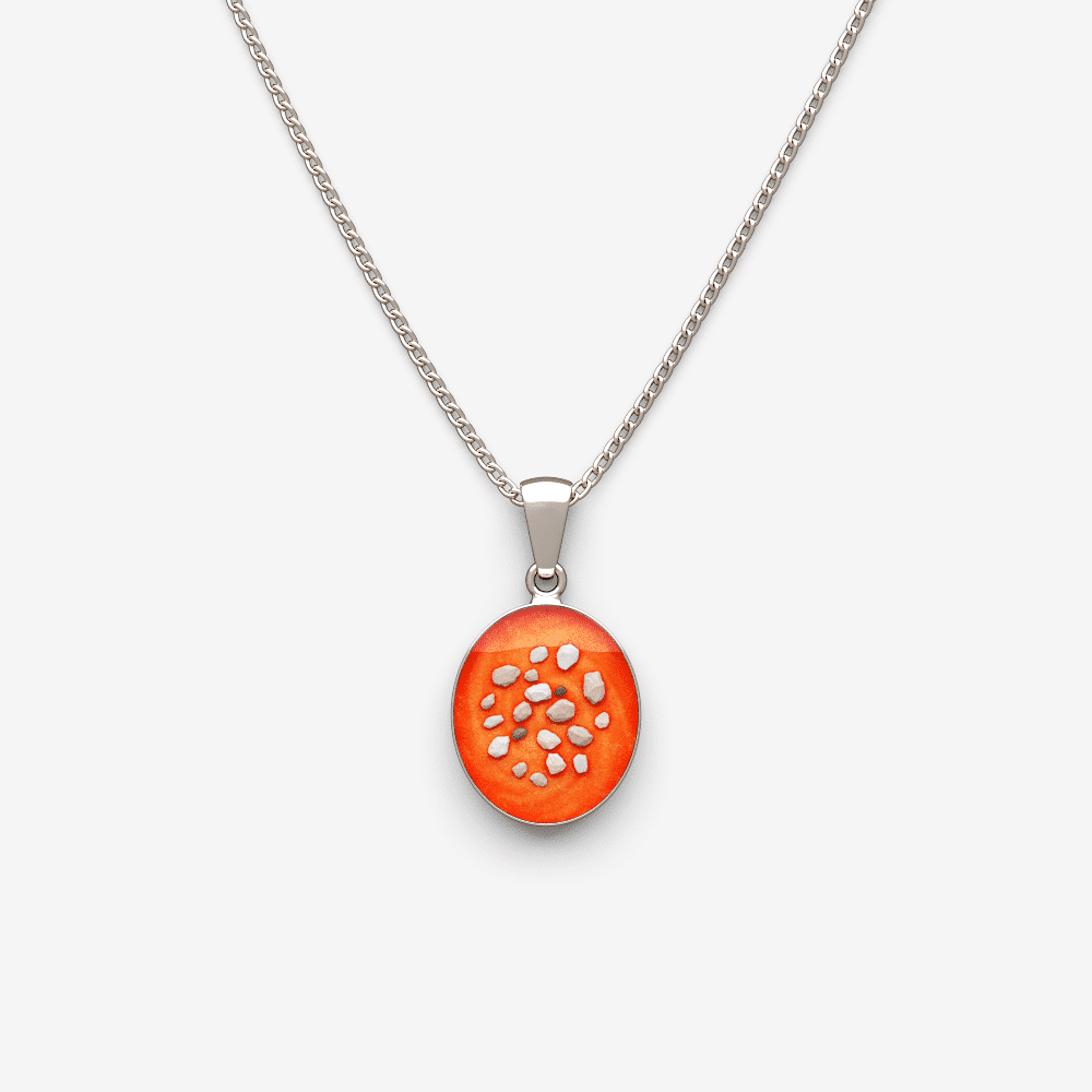 Classic Oval Cremation Ashes Memorial Necklace