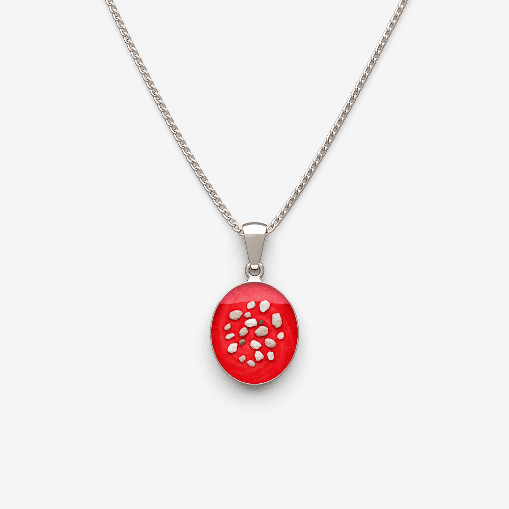 Classic Oval Cremation Ashes Memorial Necklace