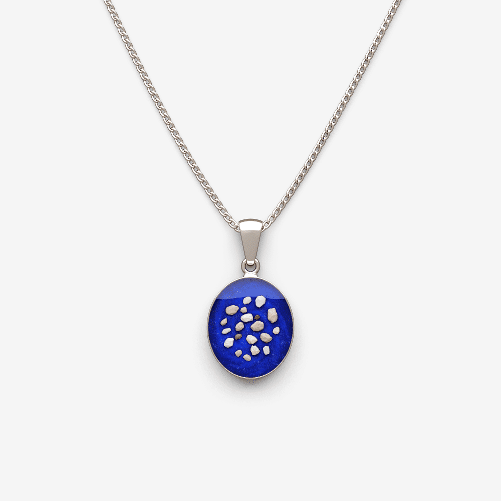 Classic Oval Cremation Ashes Memorial Necklace