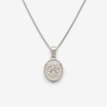 Classic Oval Cremation Ashes Memorial Necklace