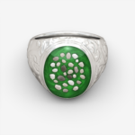Embossed Men's Memorial Ashes Ring