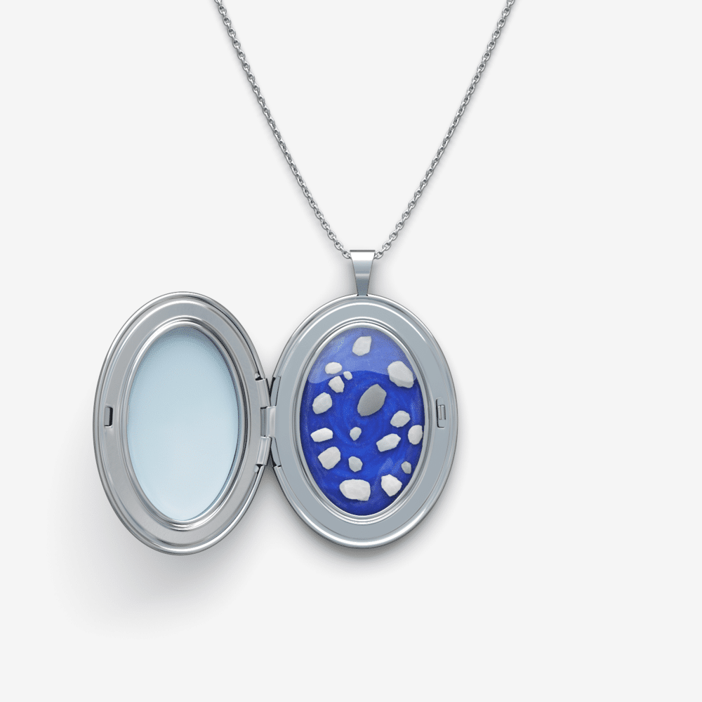 Silver & Diamond Engraved ‘Mum’ Memorial Ashes Locket