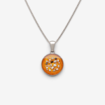 Round Cremation Ashes Memorial Necklace