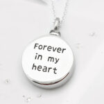 Sterling Silver Tree of Life Self-Fill Urn Pendant with Crystal Halo