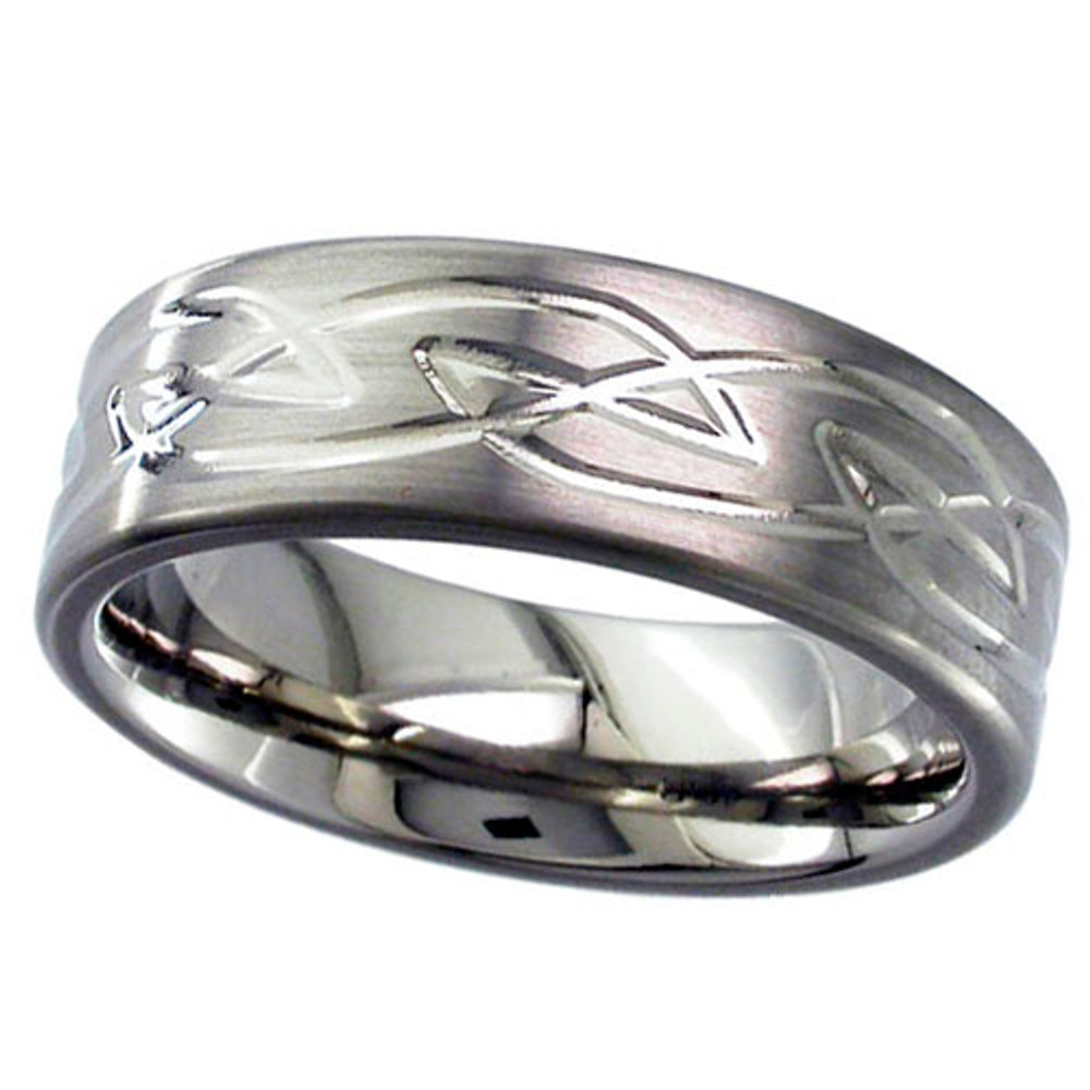Titanium Ring with Celtic Knot Detail