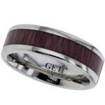 'Strength is our Bond' Titanium and Purpleheart Ring