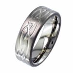 Titanium Ring with Celtic Knot Detail