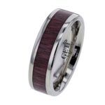 'Strength is our Bond' Titanium and Purpleheart Ring