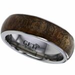 'Natures Love' Olive Wood Titanium Ring