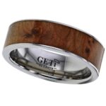 'True Love' Thuya Wood Titanium Ring