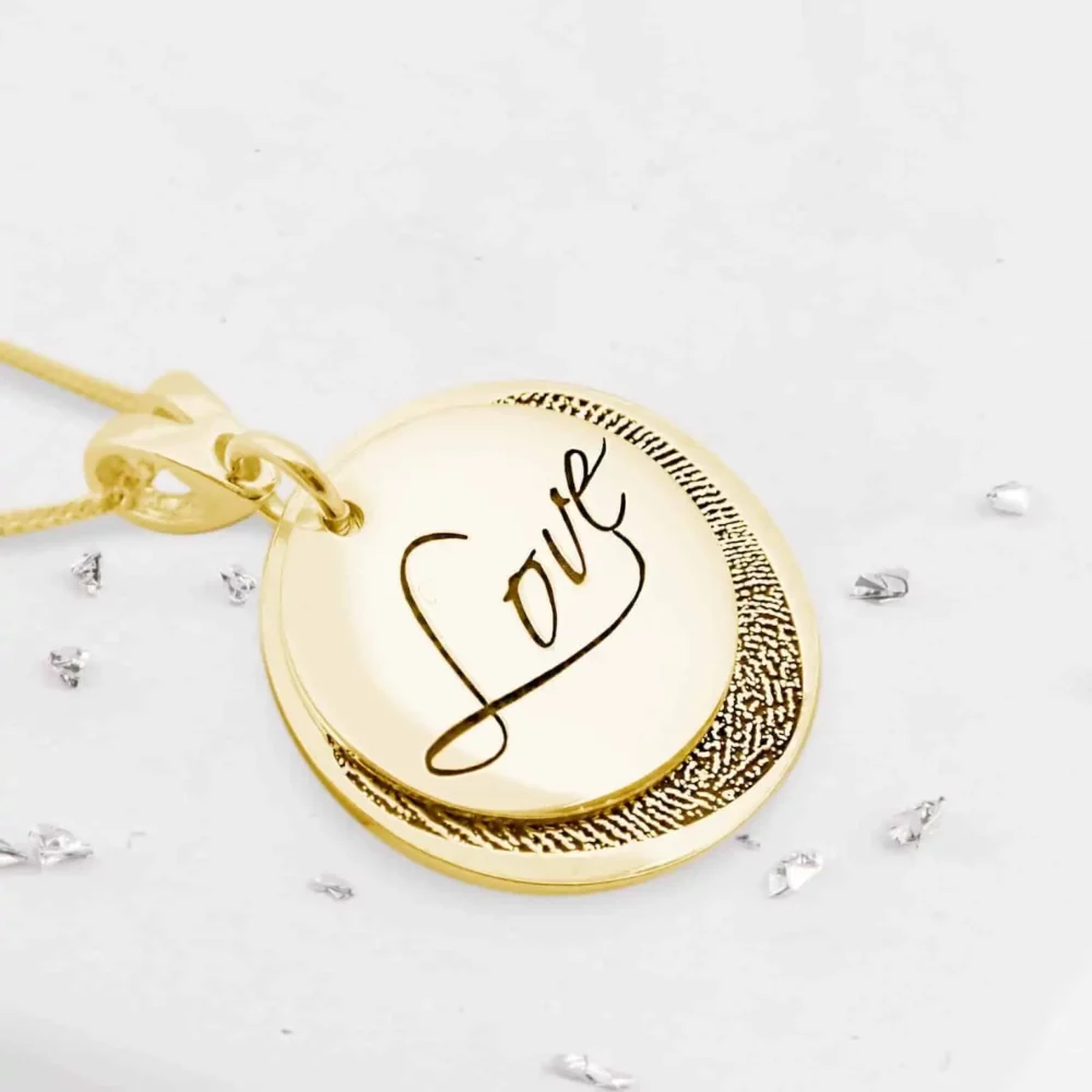 ‘Love is Love’ Fingerprint Necklace