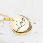 ‘Love is Love’ Fingerprint Necklace