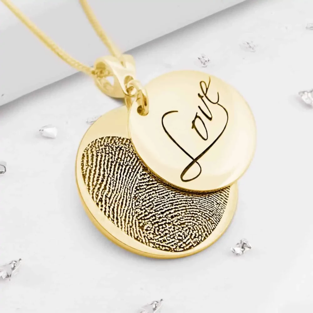 ‘Love is Love’ Fingerprint Necklace