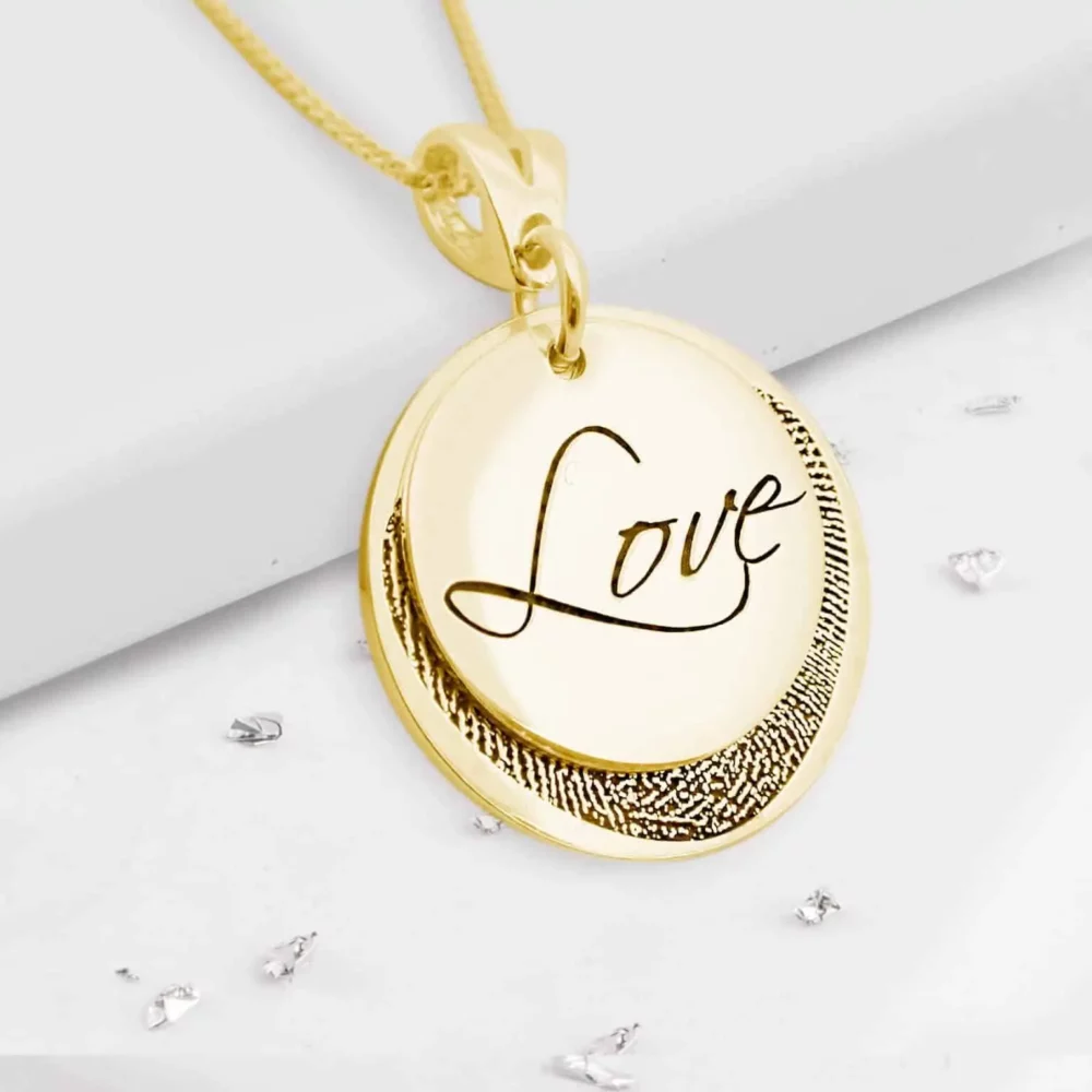 ‘Love is Love’ Fingerprint Necklace