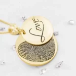 ‘Love is Love’ Fingerprint Necklace