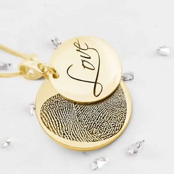‘Love is Love’ Fingerprint Necklace