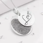 ‘Love is Love’ Fingerprint Necklace