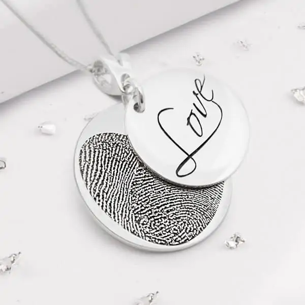 ‘Love is Love’ Fingerprint Necklace