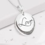 ‘Love is Love’ Fingerprint Necklace