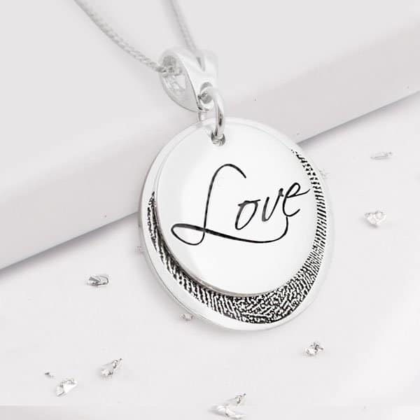 ‘Love is Love’ Fingerprint Necklace