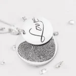 ‘Love is Love’ Fingerprint Necklace