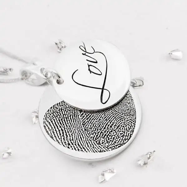 ‘Love is Love’ Fingerprint Necklace