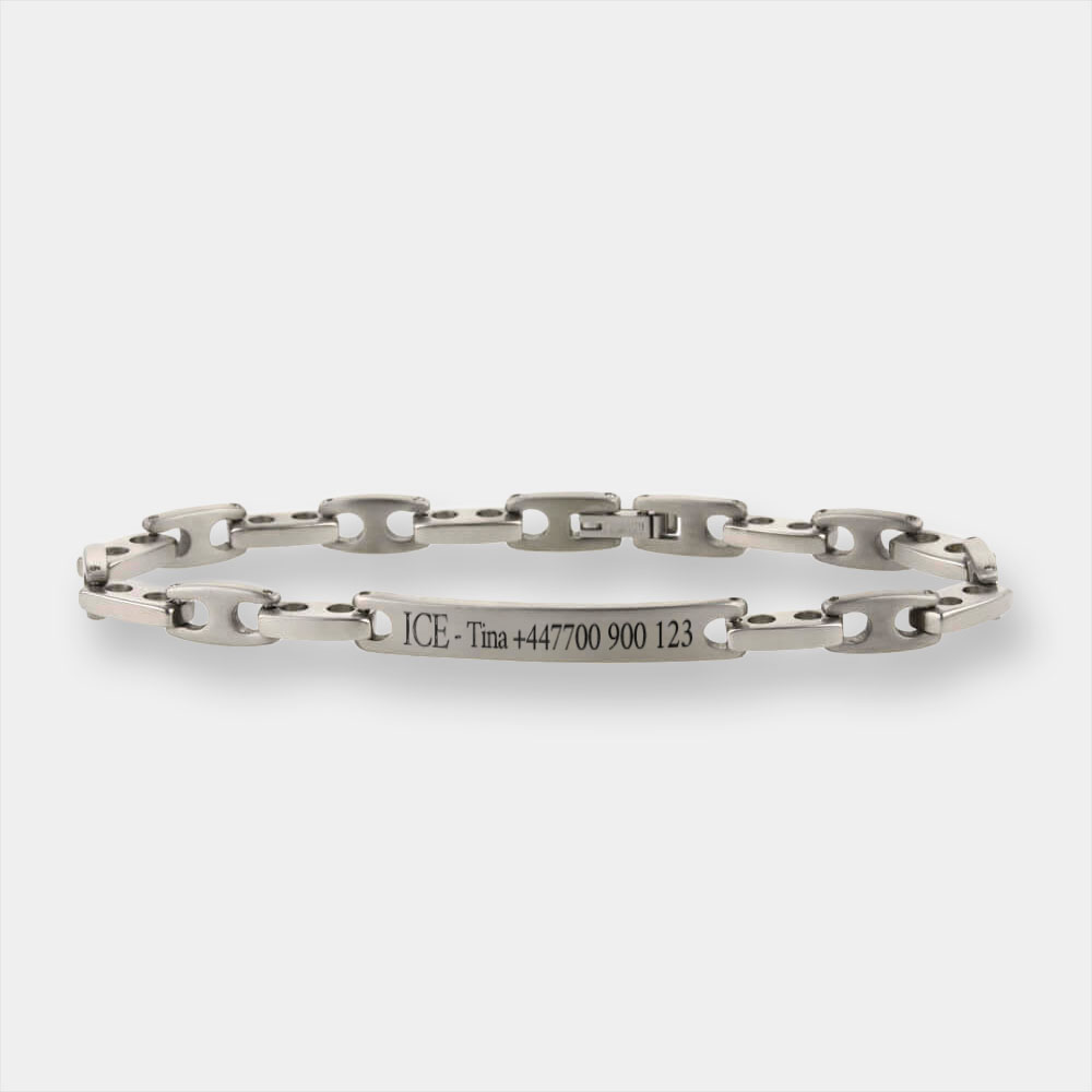 In Case of Emergency, Titanium ID Bracelet