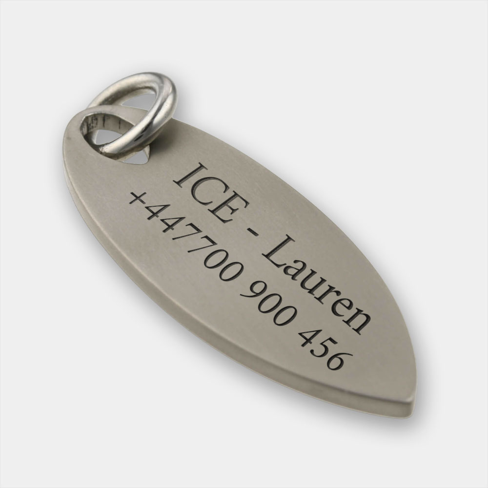 In Case of Emergency, Titanium Surfboard Pendant Pendant