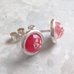 Circular Memorial Silver Earrings