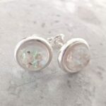 Circular Memorial Silver Earrings