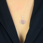 Circular Memorial Silver Pendant