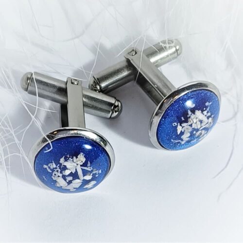 Stainless Steel Circular Memorial Cufflinks