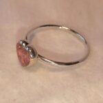 Sterling Silver Opal Effect Heart Memorial Stacking Ring