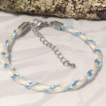 Braided Horse Hair Bracelet with Coloured Thread