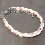 Braided Horse Hair Bracelet with Coloured Thread