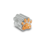 Memorial Pet Paw Charm Bead for Cremation Ashes or Hair