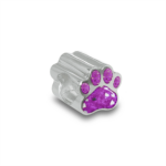Memorial Pet Paw Charm Bead for Cremation Ashes or Hair