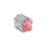 Memorial Pet Paw Charm Bead for Cremation Ashes or Hair