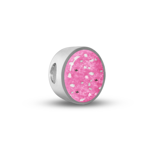 Oval Memorial Charm Bead for Cremation Ashes or Hair