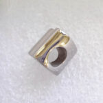 Heart Shaped Paw-Print Memorial Charm Bead, Stainless Steel