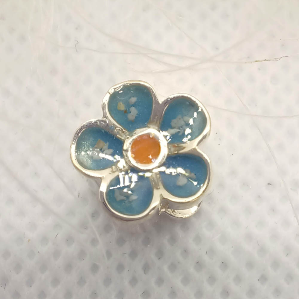Flower Shaped Memorial Charm Bead