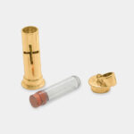 Gold-Plated Silver Cross Memory Pendant Capsule