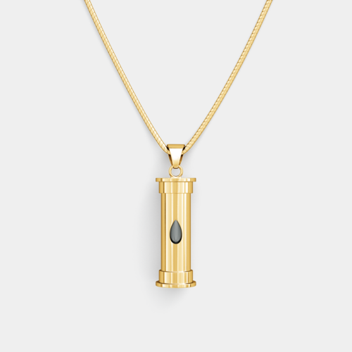 Droplet Pendant Memory Capsule, Gold-Plated Sterling Silver